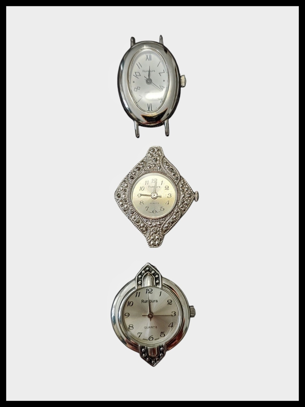 Silver Tone Decorative Watch Faces - New Batteries